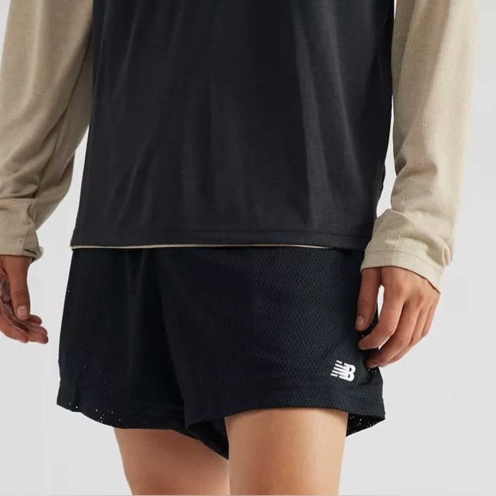 New Balance Black Athletic Mesh Running Shorts